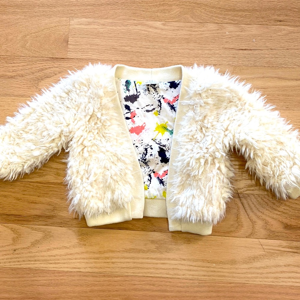 egg by Susan Lazar reversible faux fur jacket, size 12 months